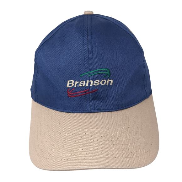 Branson Snapback Hat Blue One Size Adjustable Embroidered 6 Panel Jhats - Picture 1 of 8